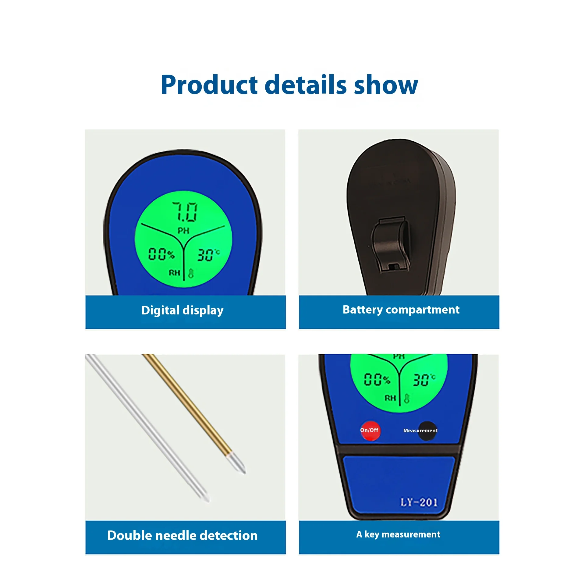 3 в 1 pH-метр почвы тестер температуры и влажности солнечный свет садовые цветы