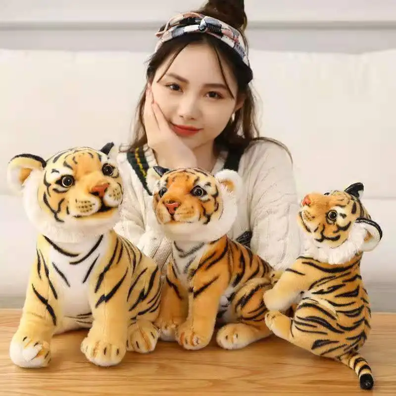 

Mini Sitting Tiger Plush Toys for Children Kids Cute Staffed Animal Doll Kids Creative Gift Home Decor Christmas Gift 1pc 23cm