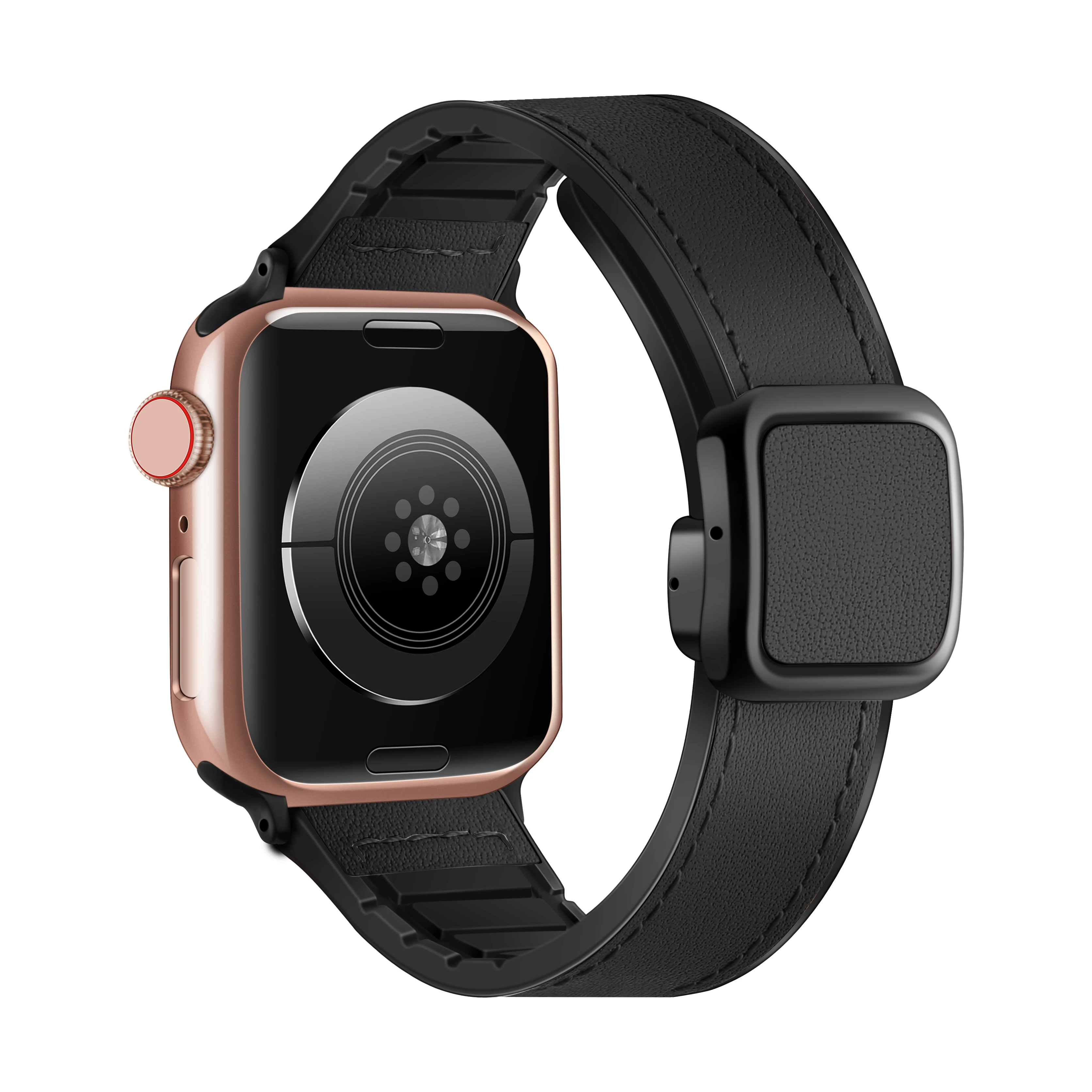 Ремешок магнитный для Apple watch Band 44 мм 40 45 41 49 силиконовый браслет из натуральной