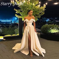 classic sweetheart off the shoulder wedding dress for women a line side split wedding gown backless dresses 2022 robe mariage