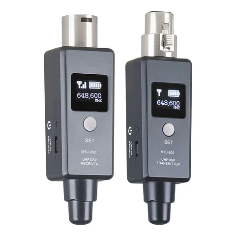 1 пара передатчик микрофона/приемник UHF DSP Беспроводная система с микрофоном/линией два режима для динамического/конденсаторного микрофона