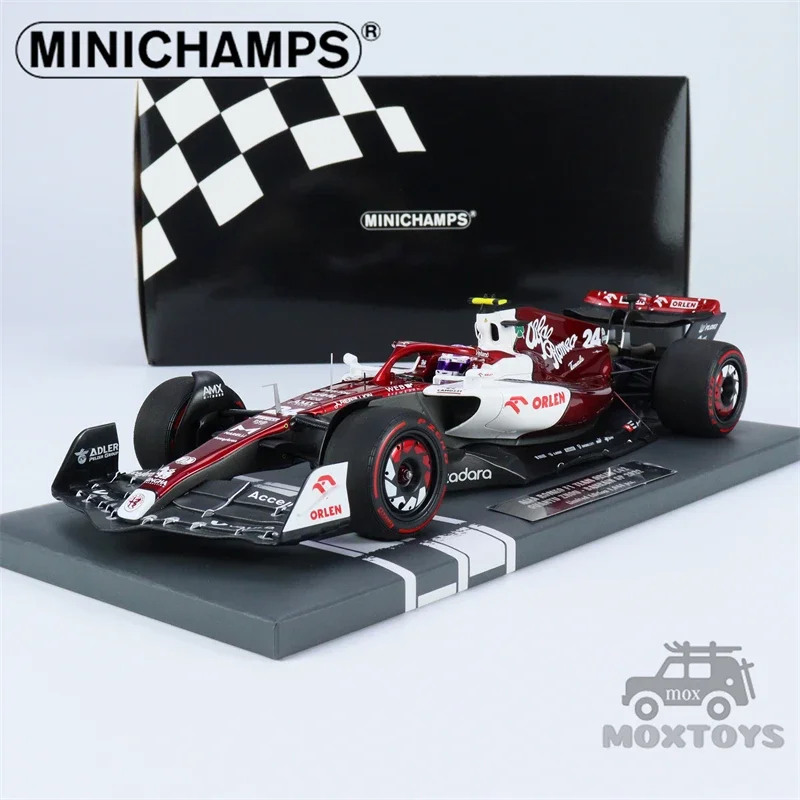 МИНИЧАПС 1:18 2022 F1 ALFA ROMEO ORLEN C42 # 24 ZHOU BAHRAIN GP Смола Модель автомобиля