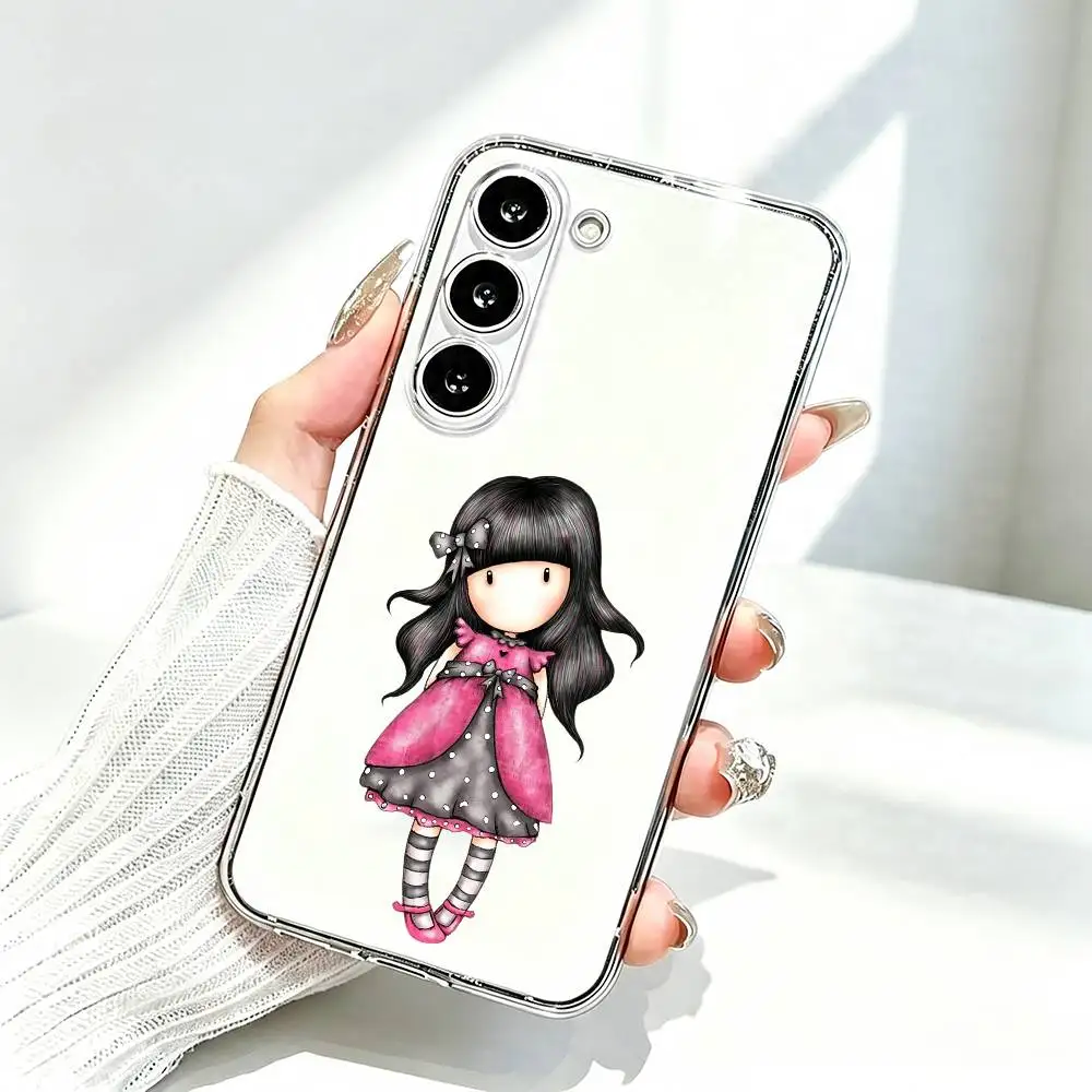 Фото Милый чехол для телефона S-Santoro G-Gorjuss для Samsung A10,12,20,21S,30,31,40,50,51,52,70,71, прозрачный чехол №2