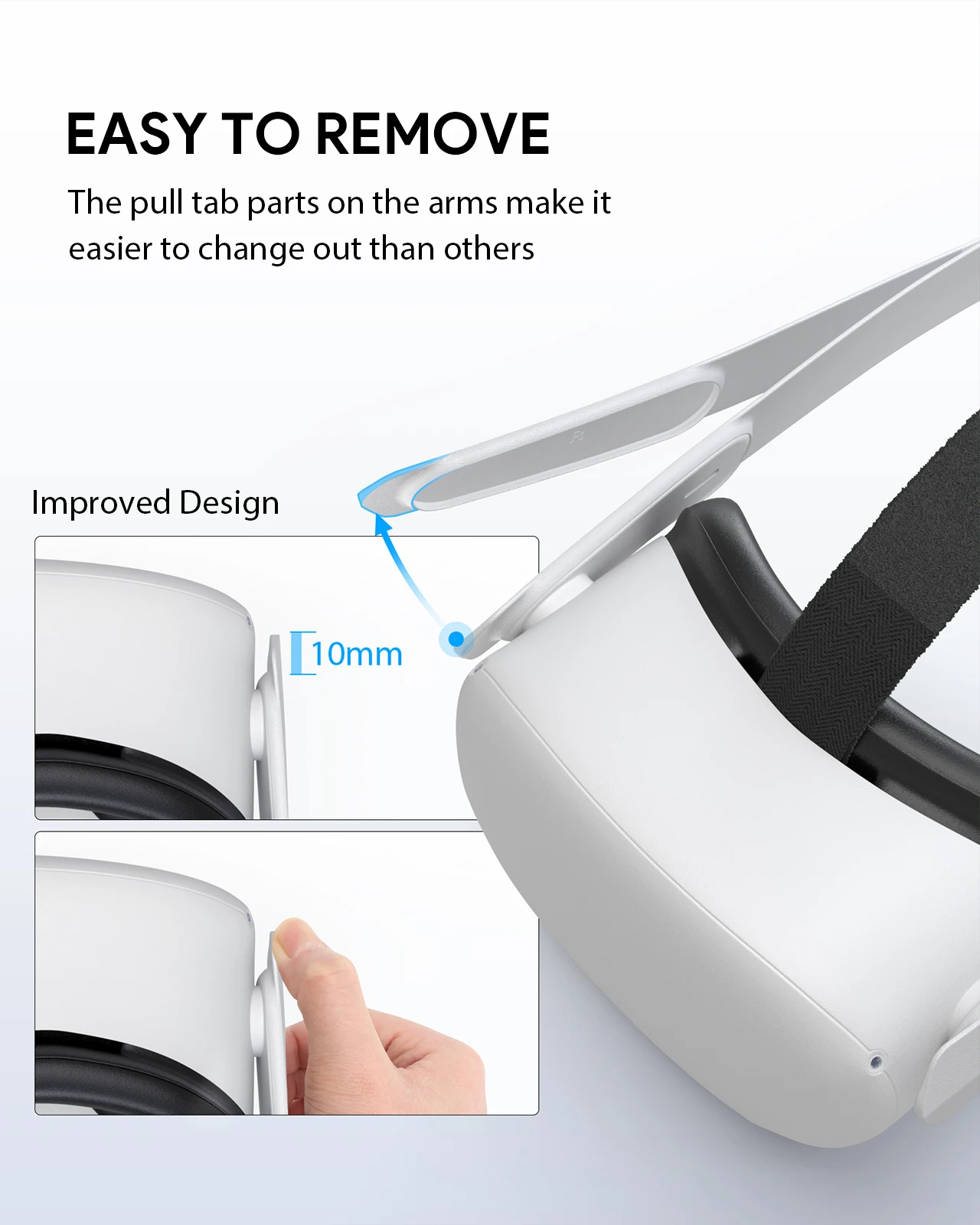AUBIKA Head Strap For Meta/Oculus Quest 2 Reduce Face Pressure Enhance Comfort Replacement of Elite Head Strap VR Accessories images - 6