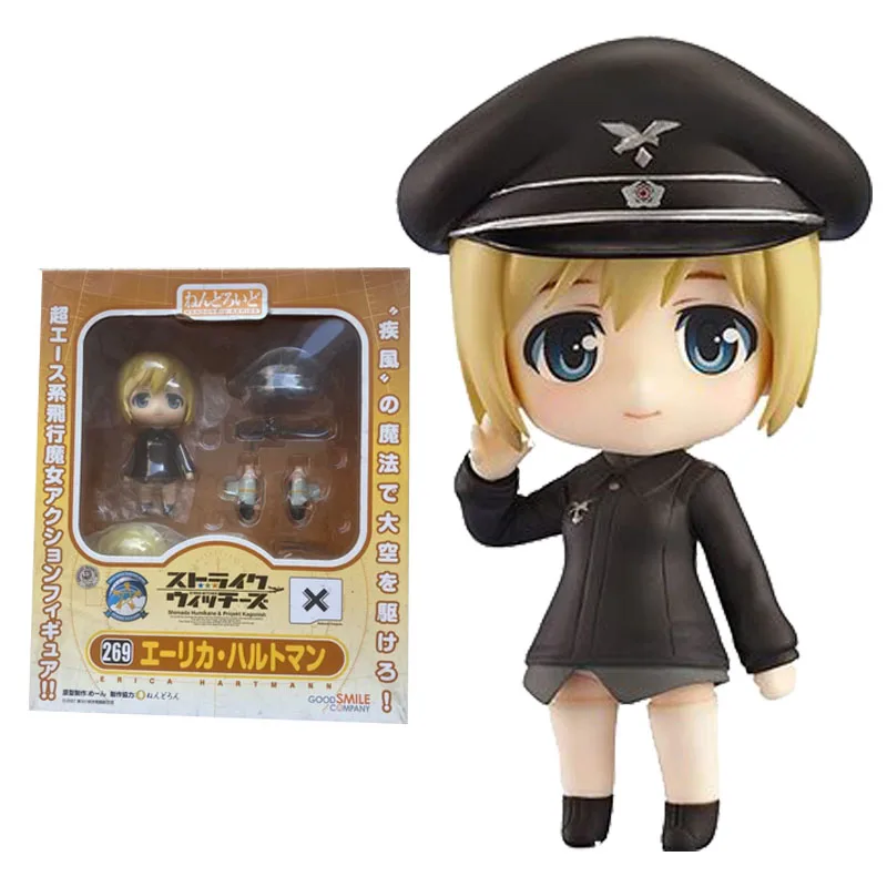 

GOOD SMILE GSC 269 NENDOROID Erica Hartmann STRIKE WITCHES Anime Figure Model Collecile Action Toys Gifts