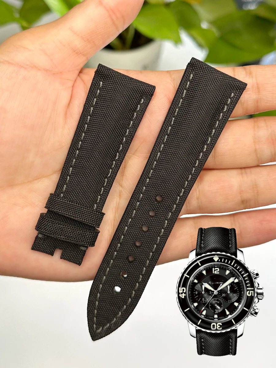 Ремешок SAUPPO подходит для Blancpain Leman 5085-1130-52 нейлоновый ремешок мужчин 23 мм