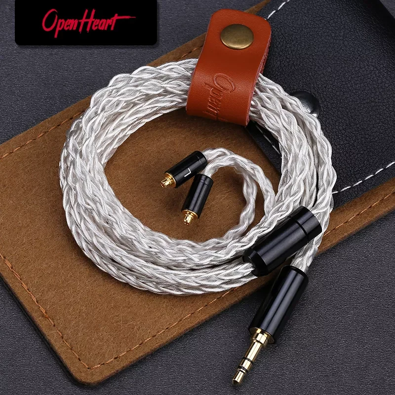 

OPENHEART 8 Core Silver Plated Copper Replace Earphone Cable 3.5mm/2.5mm/4.4mm MMCX/0.78 2Pin/QDC Balance Upgrade Cable