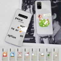 duck goose game phone case for samsung a51 a52 a71 a12 for redmi 7 9 9a for huawei honor8x 10i clear case