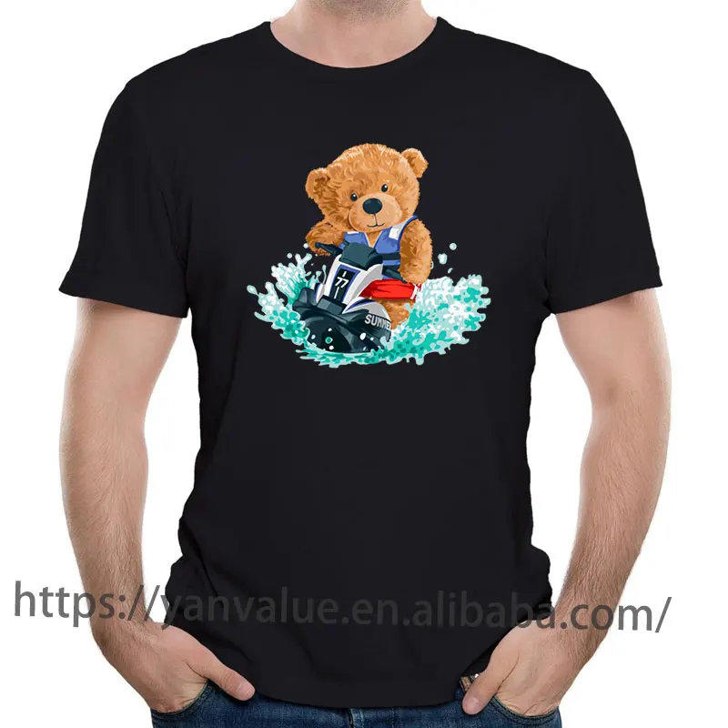 Оптовая продажа мужские хлопковые футболки с графическим принтом на заказ