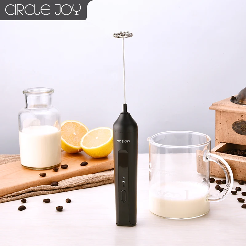 

Circle Joy Milk Drink Coffee Hand Whisk Mixer Household Electric Egg Beater Frother Foamer Handle Stirrer Kitchen Cooking Tool