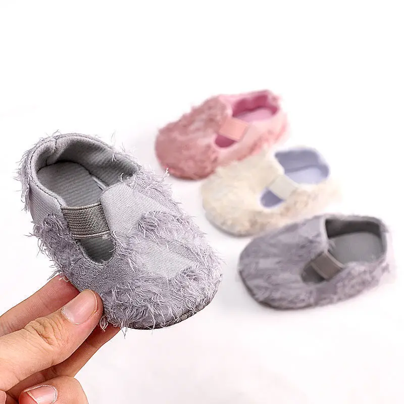 Ботинки для маленьких девочек с мягкой подошвой теплые сапоги первых шагов обувь