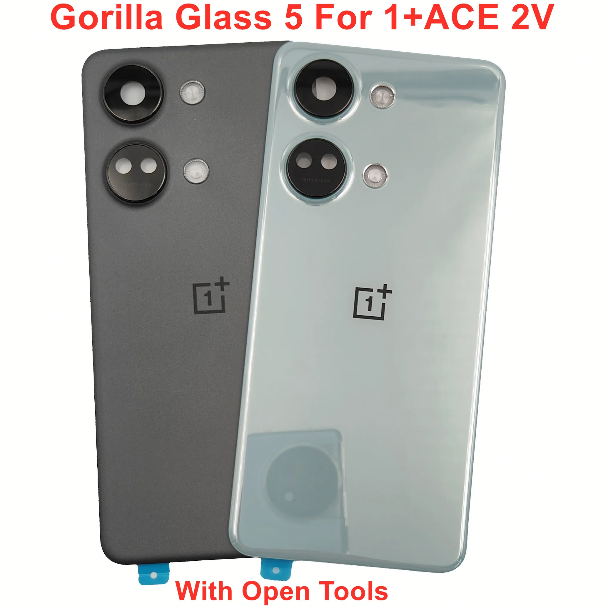 

100% оригинал для OnePlus Ace 2V задняя крышка батарейного отсека стеклянная крышка твердая задняя крышка корпус панель с клей для объектива камеры