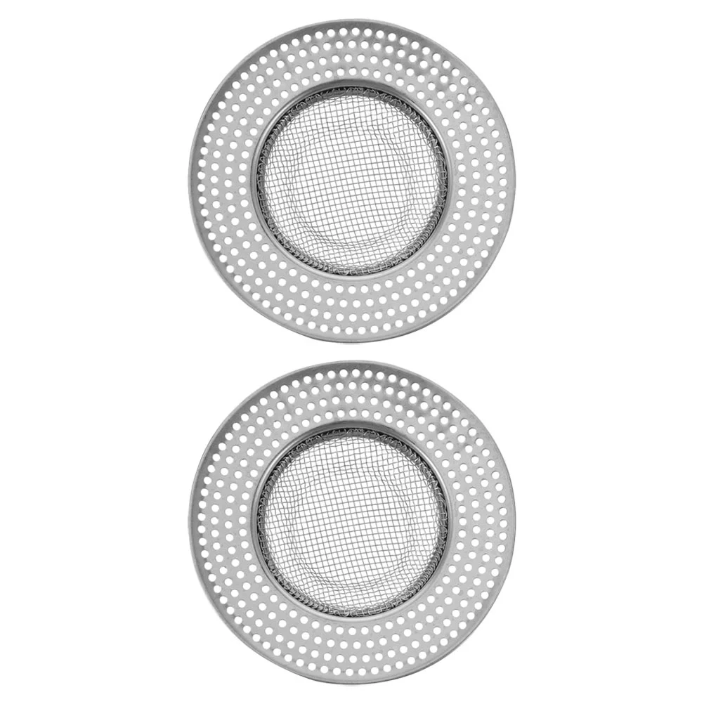 

2 Pcs Kitchen Sink Drain Strainers Stainless Drain Cover with Anti Clogging Mesh Accessories