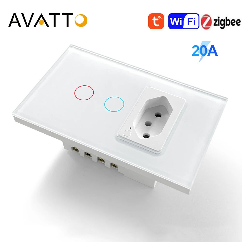 Смарт-выключатель AVATTO Tuya с поддержкой Wi-Fi/Zigbee, 20 А