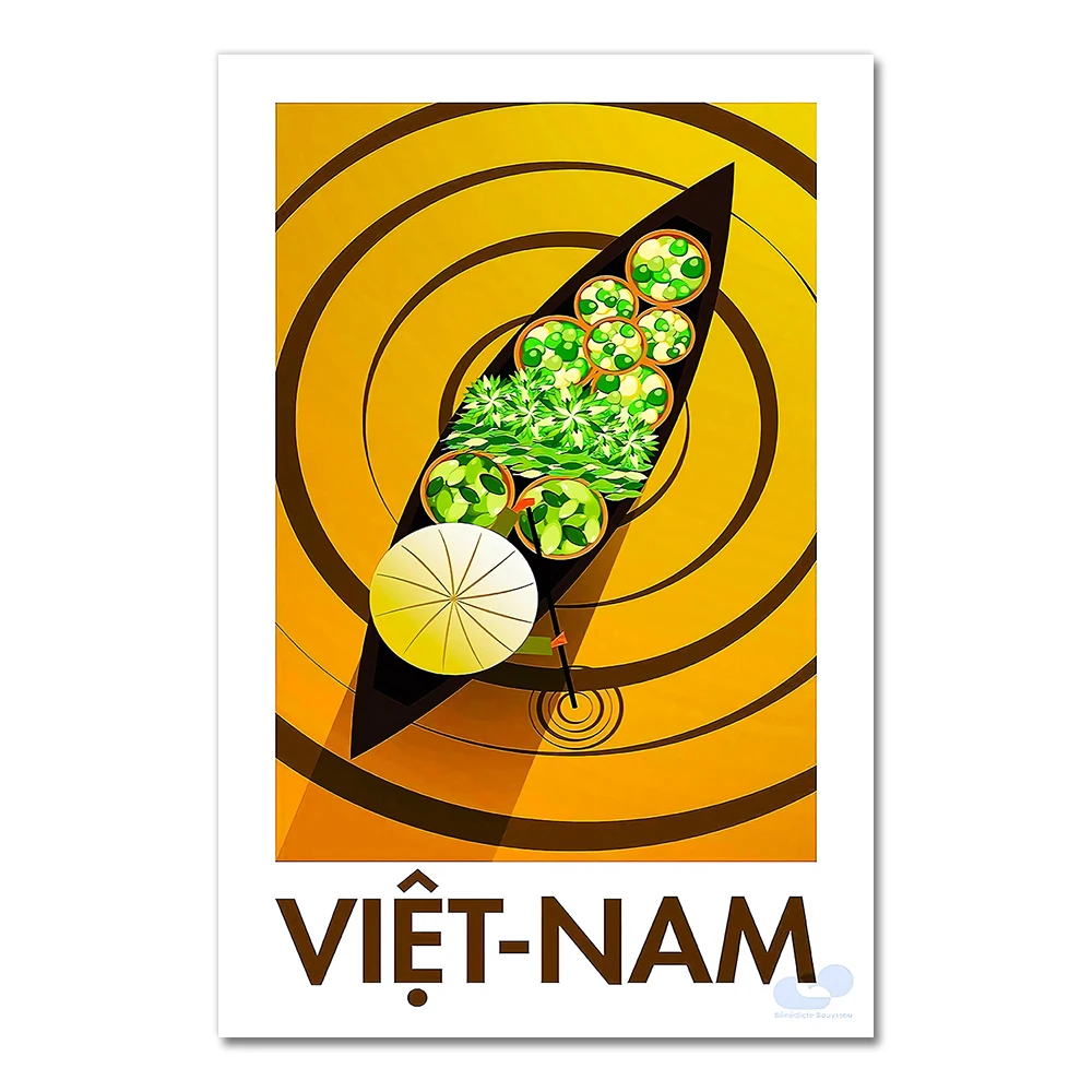 

Вьетнам водный рынок Hoi an желтый город путешествия холст картины винтажные стены крафт постеры покрытые настенные наклейки домашний Декор подарок