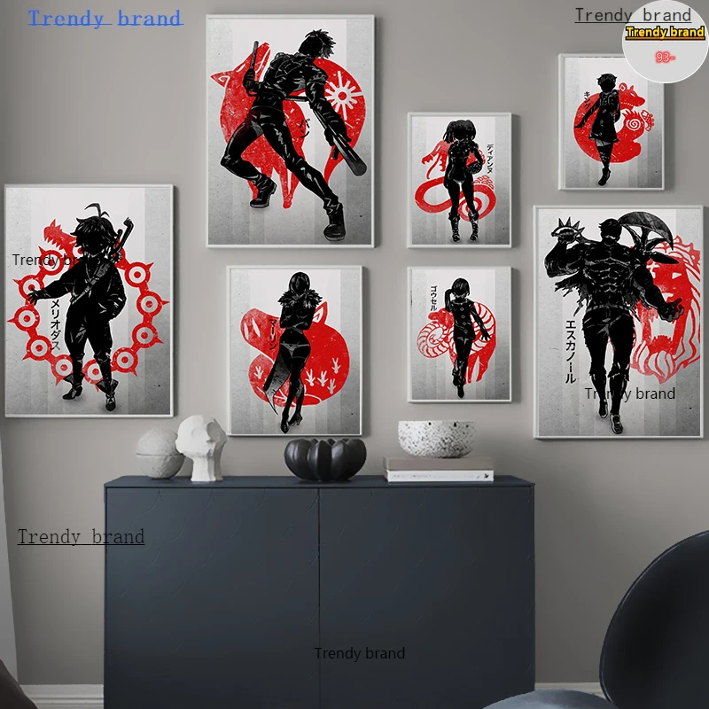 

Classic Anime The Seven Deadly Sins Canvas Painting Art Nordic Posters and Prints Wall Pictures for Living Room Decor Frameless