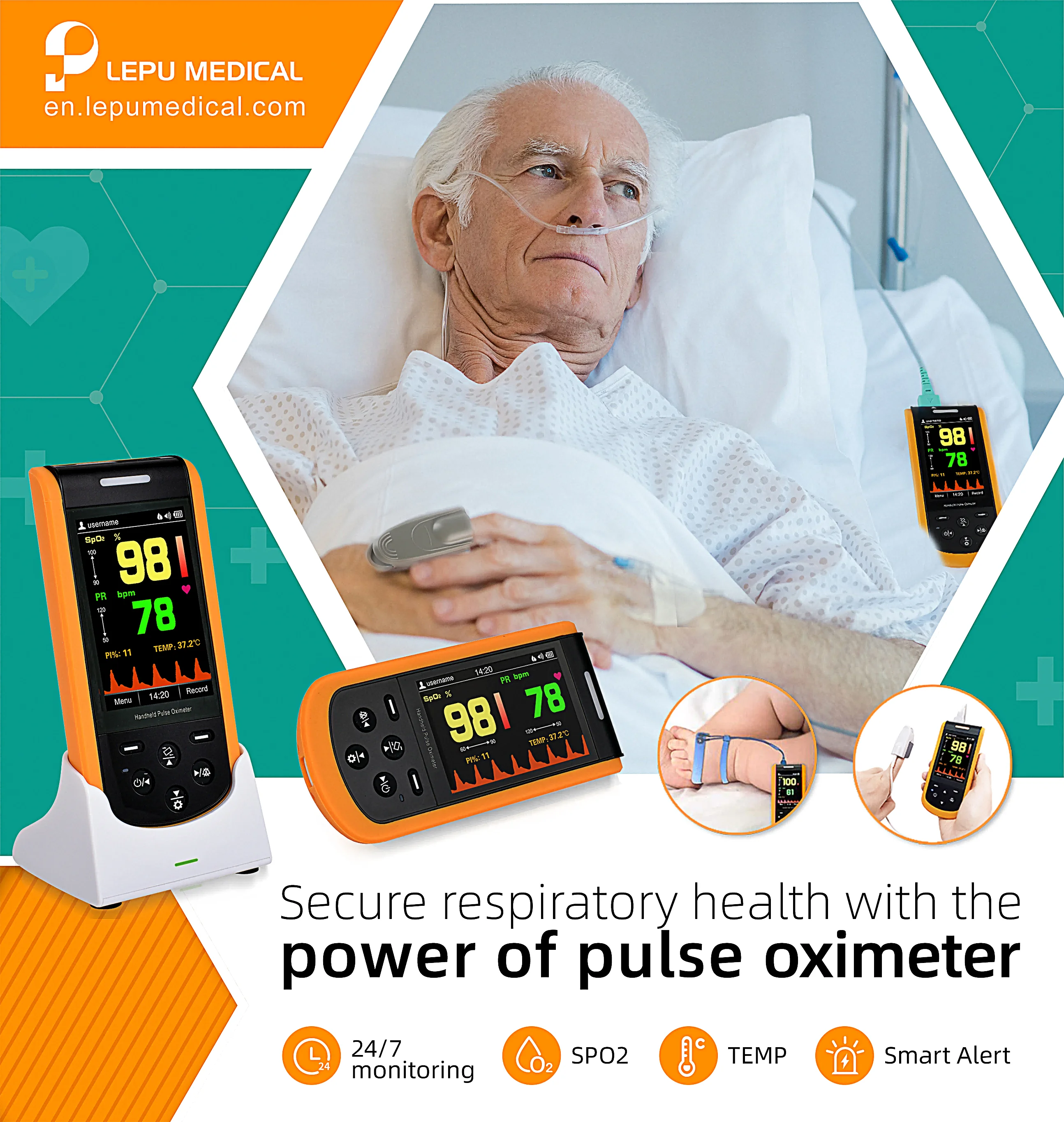 LEPU Pulse Oximetere Pulsioxoimetro Pulsooximetros Ox Fisk En Sangre Dedo Apnea Adultos Telehealth Oximetro