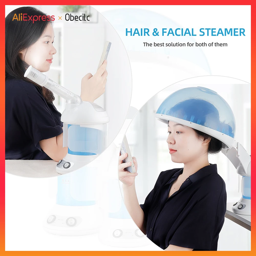Price 2 In 1 Vapour Ozone Facial Heating Steamer Hair SPA Nebulizer Nano Mist Skin Moisturizing Hair Nourish Home Use Spa Machine