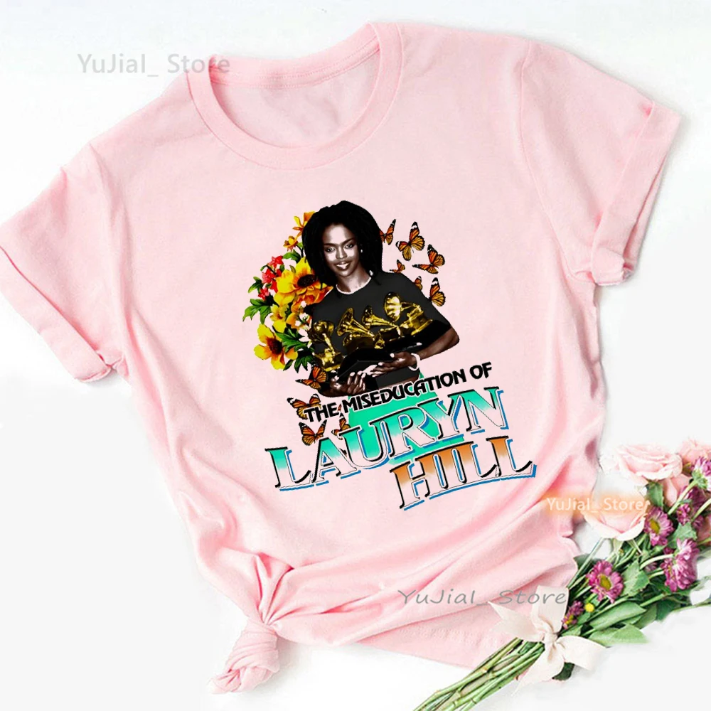 Футболка с графическим принтом Queen Lauryn Hill женская одежда футболка Fugees 2024 рубашка