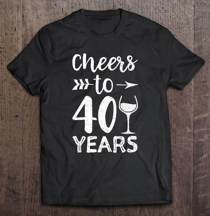 

Мужская/женская футболка с принтом вина, на 40 лет