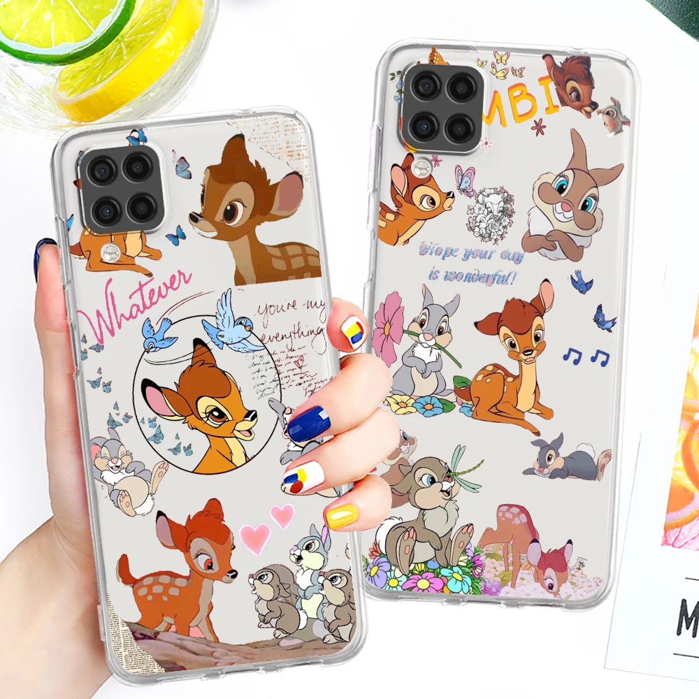 

Disney Fawn Bambi Cool Transparent Phone Case For Samsung A73 A72 A71 A53 A52 A51 A42 A34 A33 A32 A21 A13 A04 A03 5G