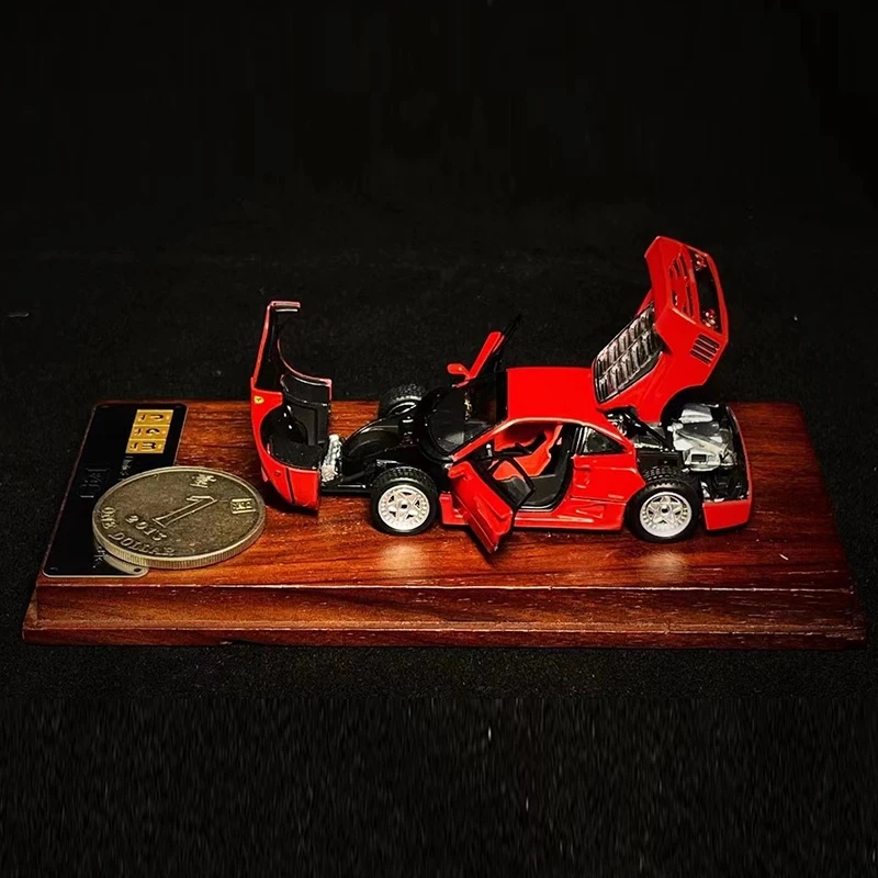 

PGM 1:64 Model Car Feri F40 Alloy Open Doors Running Vehicle Limited Collection - Fire Red