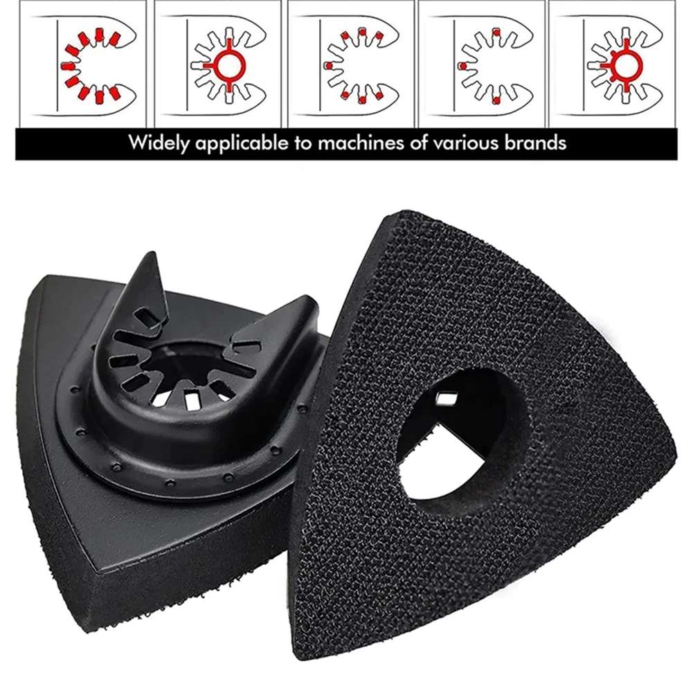 1/3/4Pc 80mm/90mm/93mm Dreieckige Schleif Pad Haken Schleife schleifpapier Quick Release Oszillierende Power Werkzeuge Für Polieren Holz Metall – Detail 4