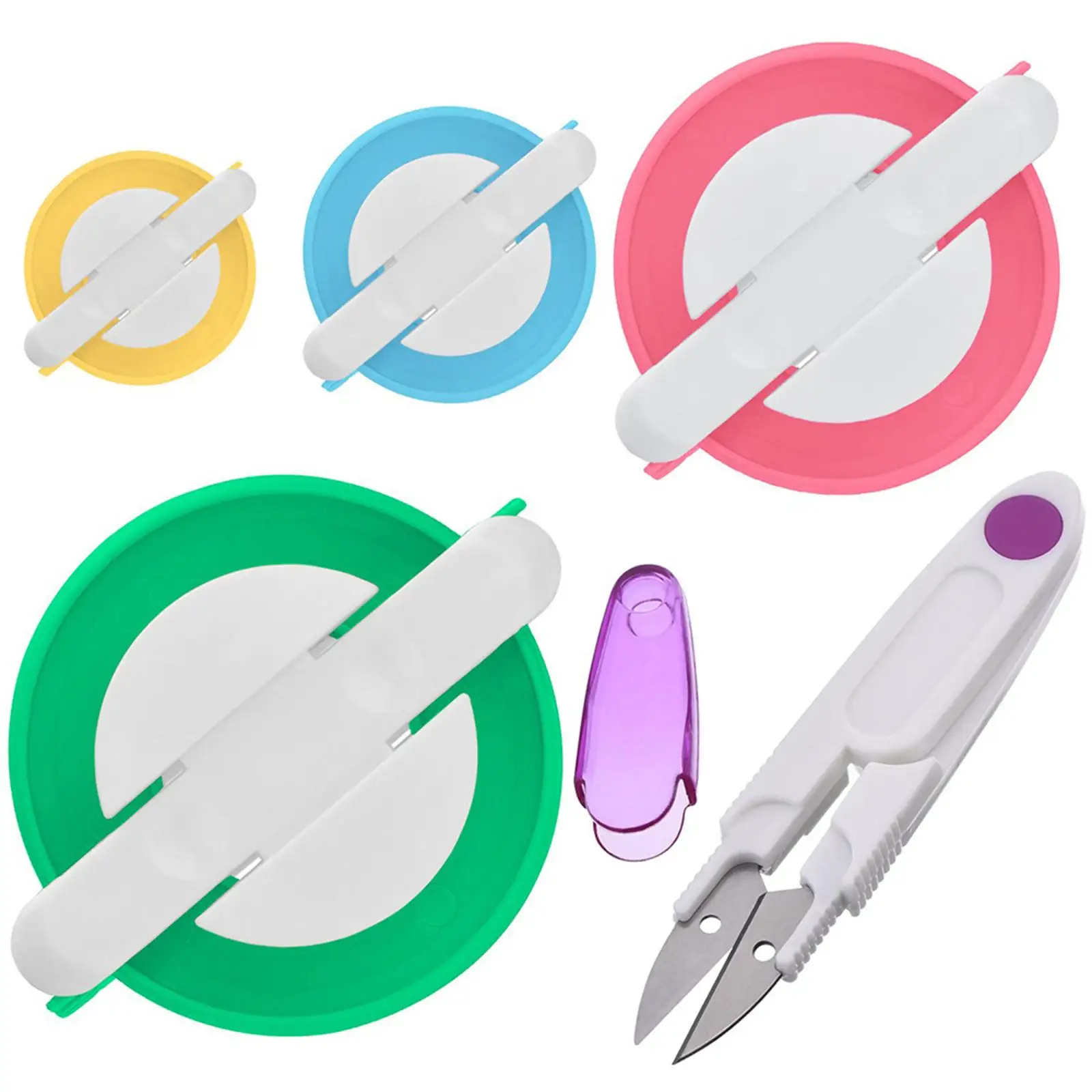 Приспособление для изготовления помпонов 4 размера приспособление пушистые