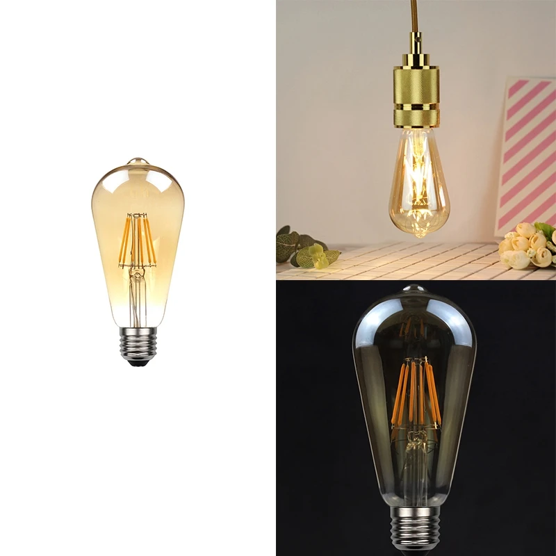 

6Pcs-Pack Bulb Squirrel 4W Vintage Decorative Light Bulb Antique Fancy Light Bulb Led