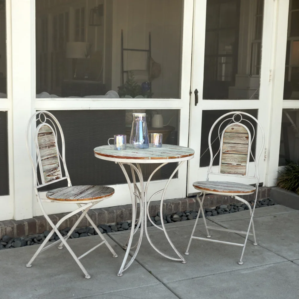 

Alpine Corporation Green Weathered Wood Bistro Set, 3-Piece