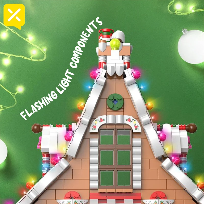 Набор строительных блоков City Christmas House музыкальная шкатулка замок поезд