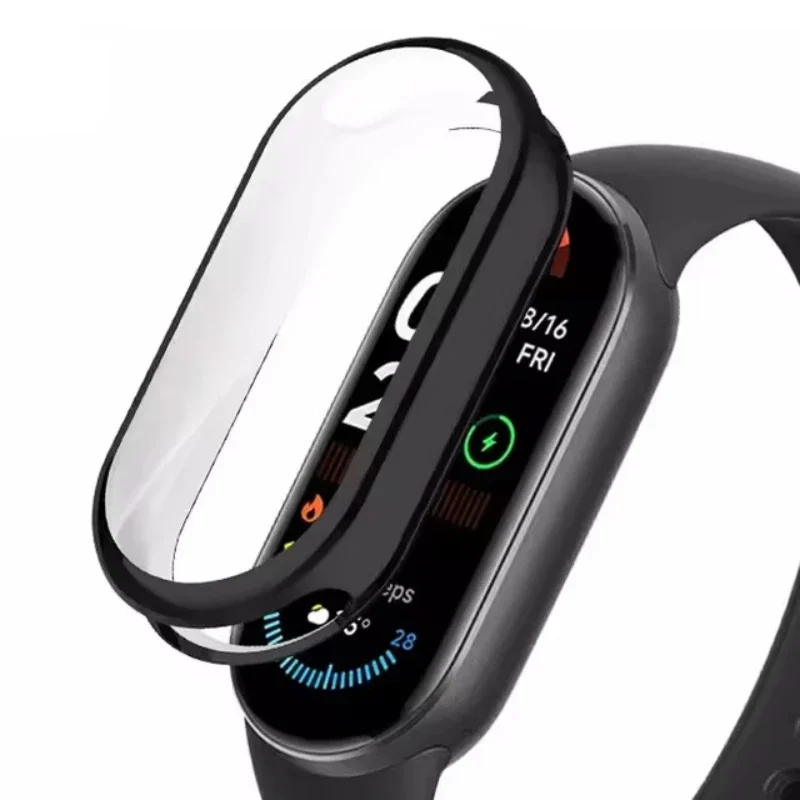 Фото Мягкий силиконовый чехол из ТПУ для Xiaomi Mi Band 9, защитный чехол с полной защитой экрана от падений, аксессуары для ремешка Xiaomi Mi Band 9/8 №3