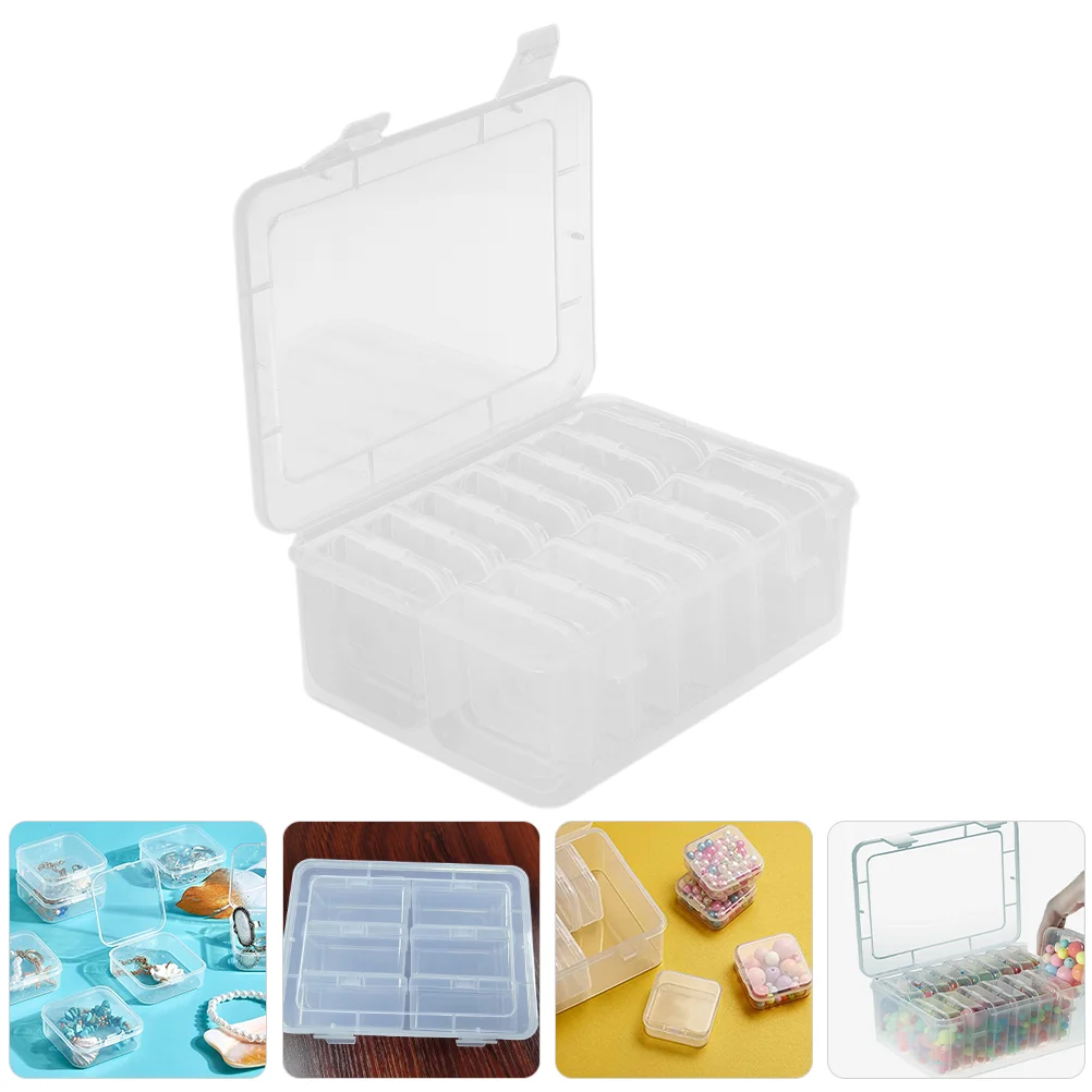 

1 Set of Mini Storage Boxes Jewelry Storage Box Beads Storage Boxes Ear Backs Cases