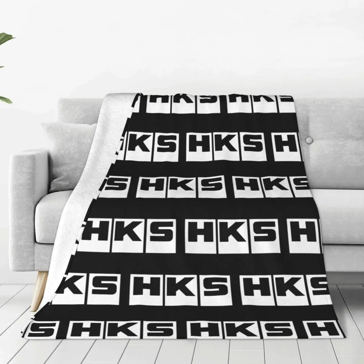 

HKS Logo Blankets Plush Funny Soft Throw Blankets for Home Decoration
