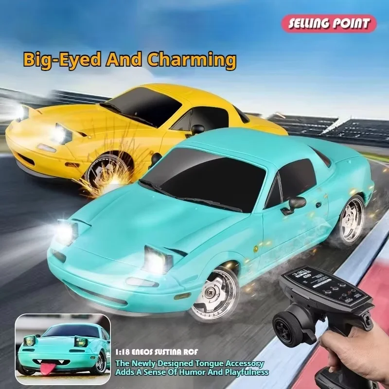 В наличии Новый 1:18 Очаровательный Mx-5 Miata Rx7 Rc Drift Car 2.4g Esp Gyro Flip-Up Light Полномасштабный