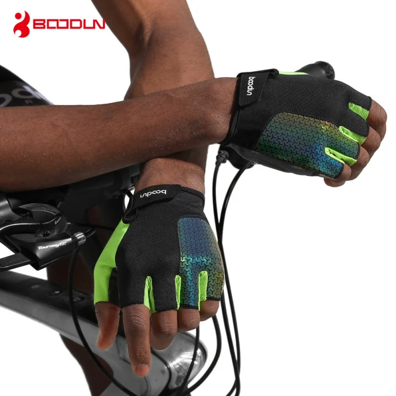 Перчатки для велоспорта Boodun цветные дышащие Нескользящие митенки с закрытыми