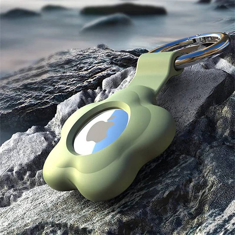 

Прочный Чехол-брелок с защитой от царапин и потери для Apple AirTag, мягкий силиконовый чехол для отслеживания местоположения домашних животных