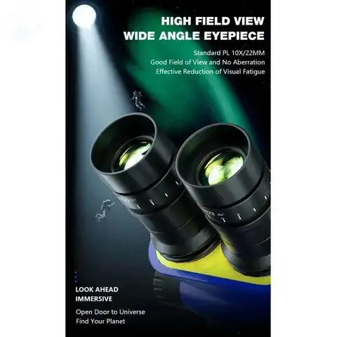 Крупногабаритный оптический микроскоп Mechanic с широкоугольным окуляром, окуляром PL10X/22 мм