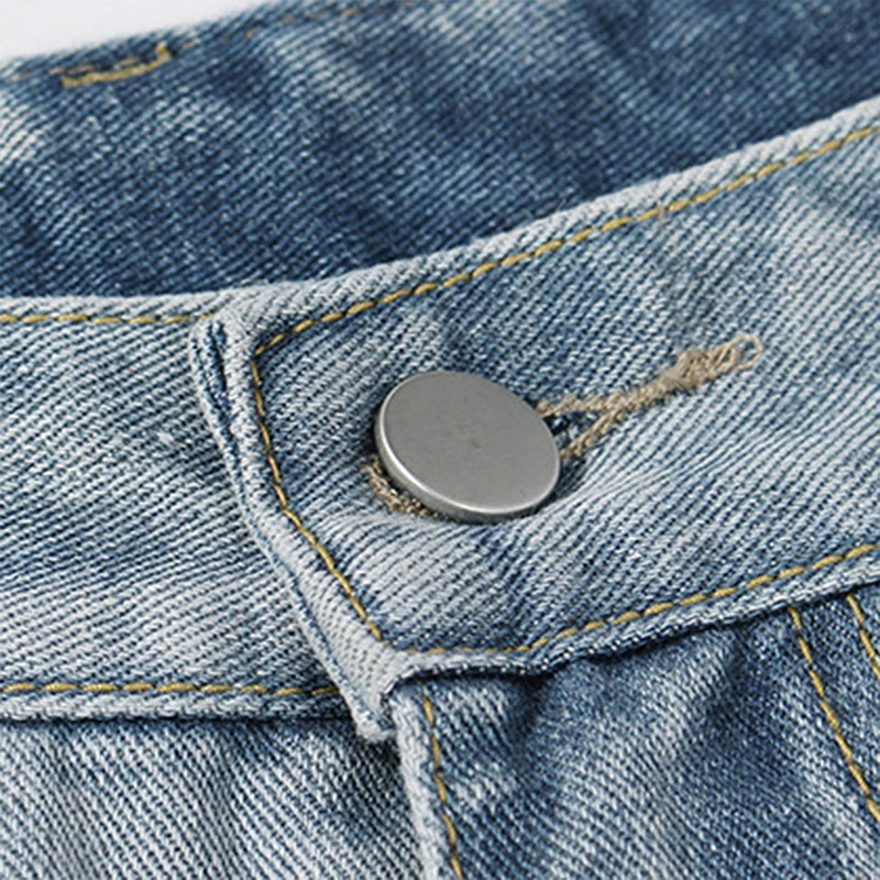 Мужские и женские джинсы в повседневном стиле с широкими штанинами длиной до