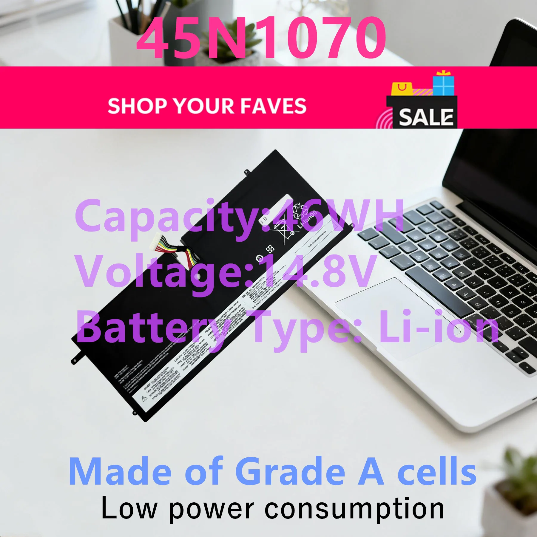 Фото Аккумулятор для ноутбуков Lenovo ThinkPad X1 Carbon (серии 3444, 3448, 3460) 45N1070, 45N1071 №2
