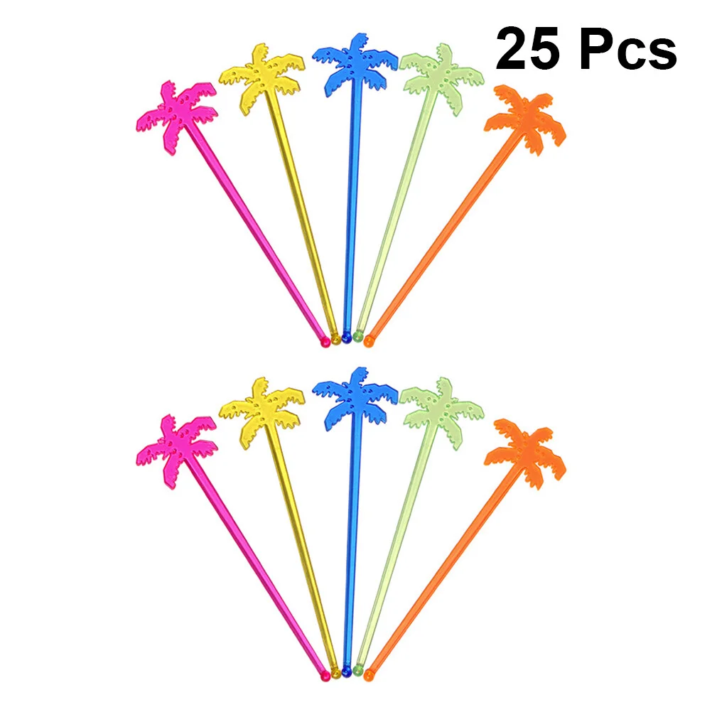 

25 шт., палочки для перемешивания кокосового дерева