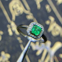 jewelry classic natural natural emerald wedding ring 5mm5mm natural emerald ring 925 silver emerald jewelry lady gift