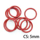 Уплотнительное кольцо VMQ, 10 шт., уплотнительная прокладка CS 5 мм OD 15  150 мм, силиконовая резина, изолированная, водонепроницаемая шайба круглой формы, красная Нетоксичная