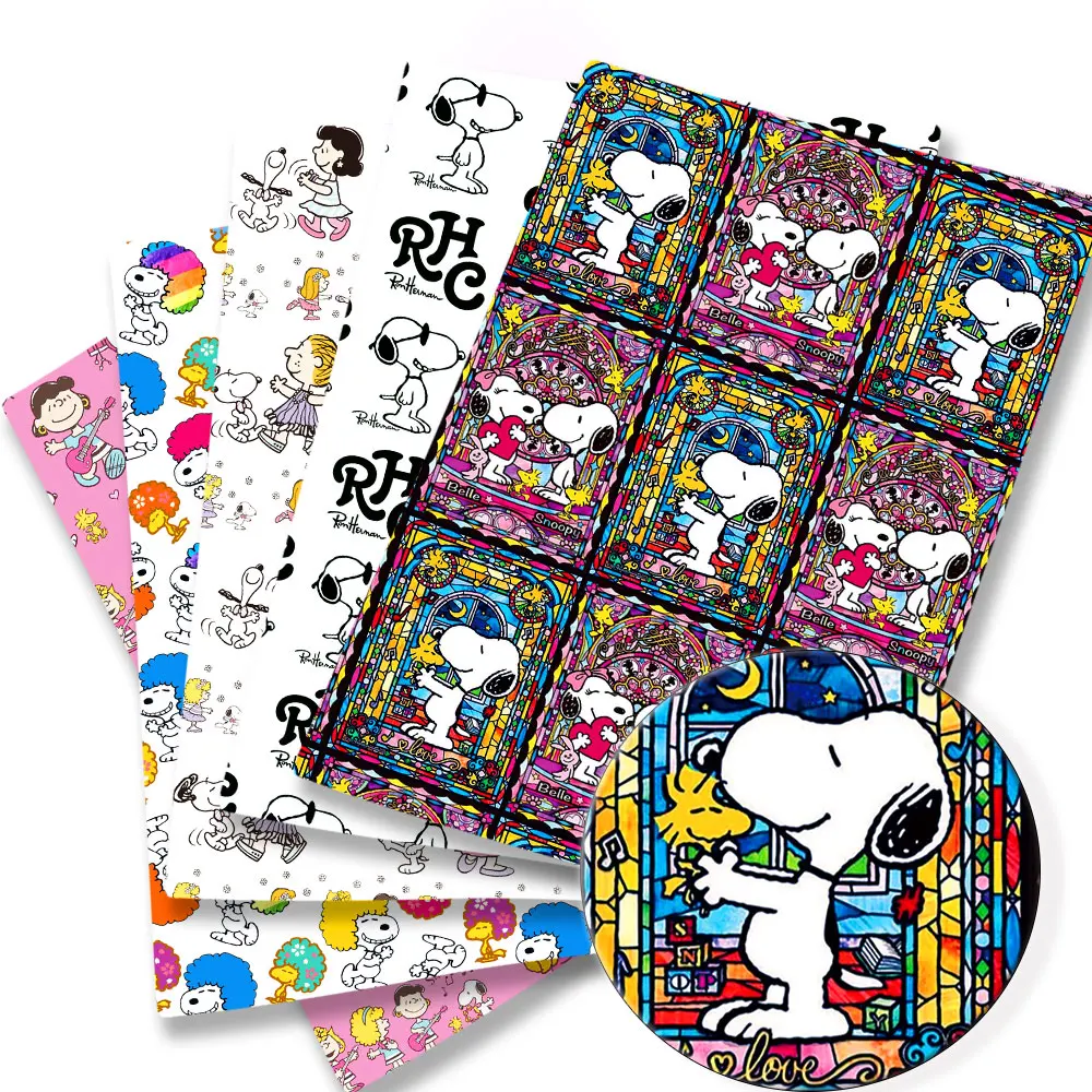 

TAKARA TOMY Snoopy Cartoon Fabric140*50cm Handmade Sewing Patchwork Quilting Baby Dress Home Sheet Printed Fabric Fabric