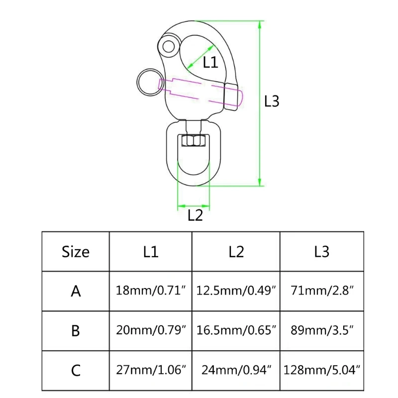 Профессиональные защелкивающиеся скобы из нержавеющей стали 316 быстроразъемные