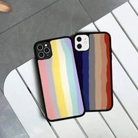 rainbow phone case silicone pctpu case for iphone 11 12 13 pro max 8 7 6 plus x se xr hard fundas