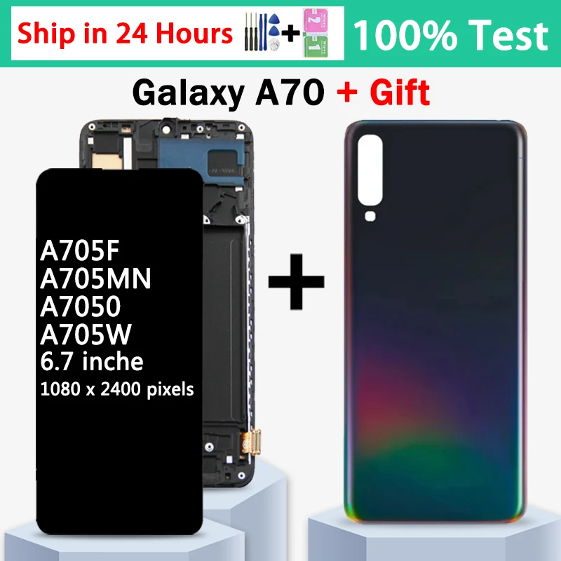 100% тест для Samsung Galaxy A70 ЖК-дисплей сенсорный экран дигитайзер в сборе A705 A705F A705FN/DS SM-A705MN дисплей Замена