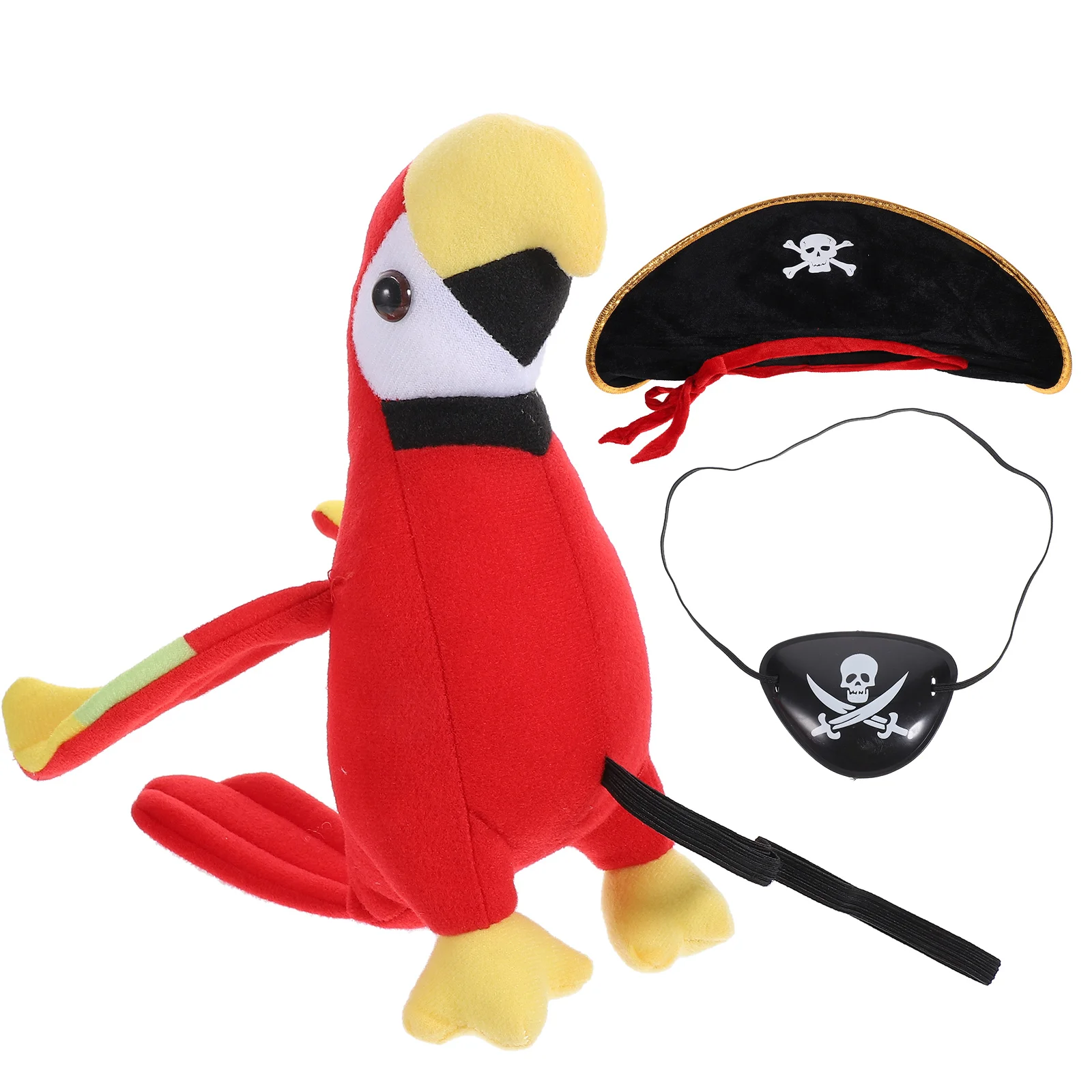 

1 Set Stuffed Parrot on Shoulder Pirate Costume Accessory Masquerade Party Costume