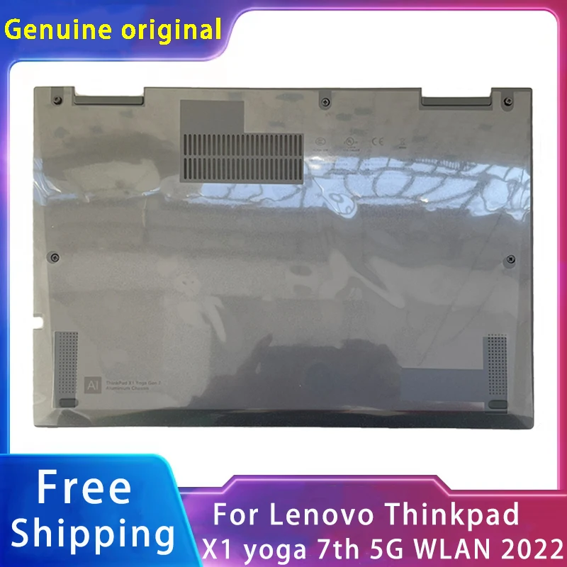 New For Lenovo Thinkpad X1 Yoga Gen 7 5G WLAN 2022 7th Replacemen Laptop Accessories Bottom Black Grey D Cover AM29Q000700