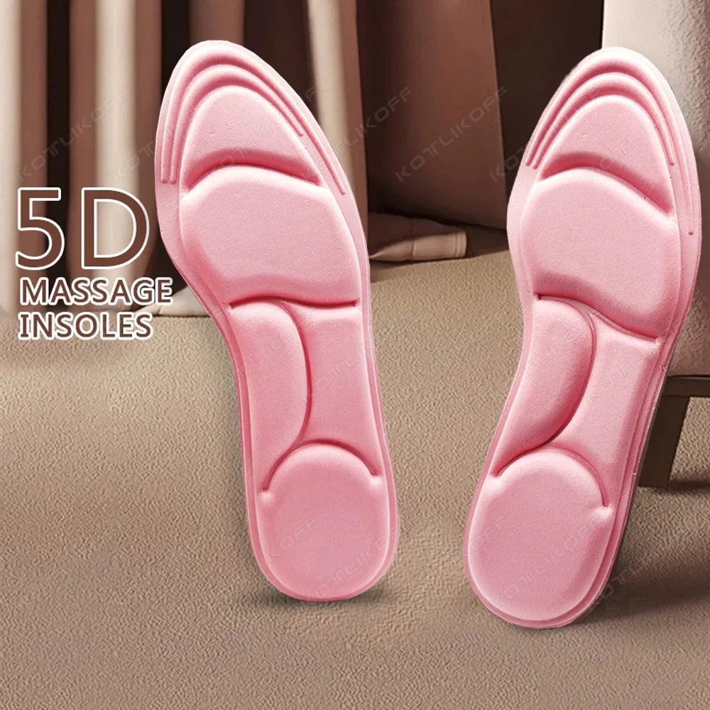 

5D стельки для обуви, массажные Дышащие стельки для бега, спортивные стельки для ног, поддерживающие подошвенный фасциит, стельки для обуви, подошва из пены с эффектом памяти